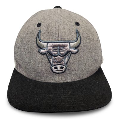 Vintage Mitchell & Ness Chicago Bulls Snapback Hat OS Gray Wool Blend NBA Cap Go