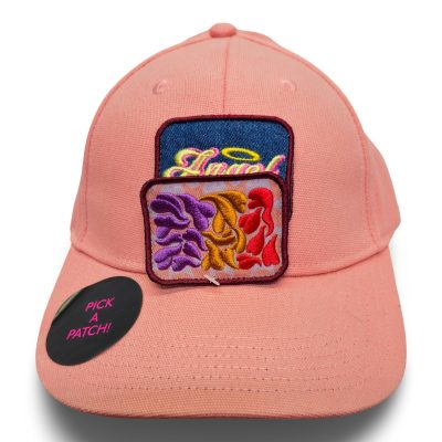 Vintage Unbranded Baseball Cap Pink One Size Pick A Patch Adjustable Excellent