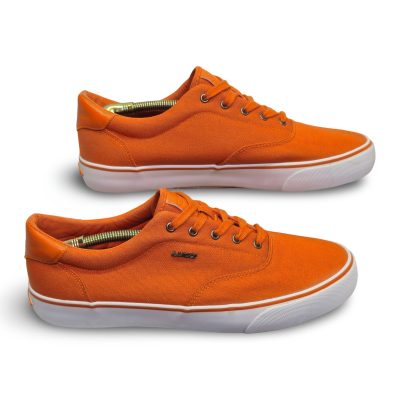 Lugz Clipper Sneakers Mens 10.5 Orange Low Top Canvas Lace Up Good MFLIPC-2210
